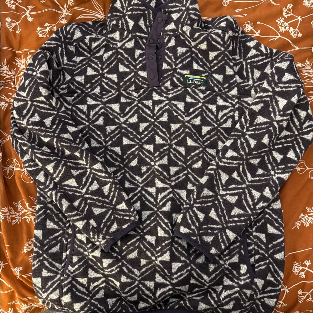 L.L.Bean Patterned Fleece Pullover - image 1